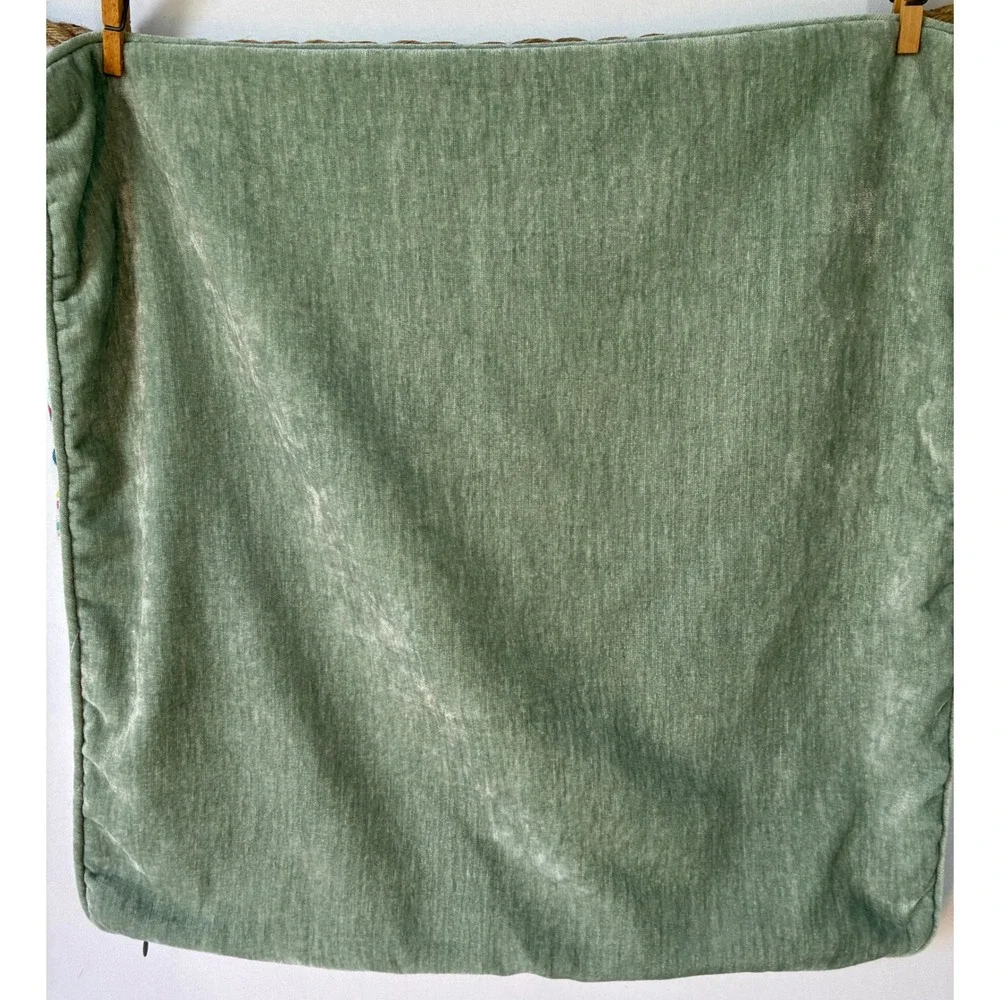 Lacourte Throw Pillow Cover I Donut Care Graphic Home Decor 19X19 Green